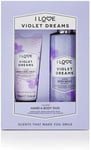 I Love Violet Dreams Hand and Body Duo Body Wash 360ml Hand Cream 100ml New Gift