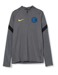 Nike Mixte enfant Inter Ynk Dry Strke Dril Topcl T shirt manches longues, Dark Grey/Black/(Tour Yellow) (No Sponsor-3rd), XS EU