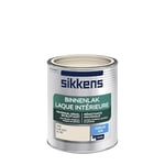 Sikkens - Peinture Laque Intérieure Bois et Fer - Résistance maximale aux taches et rayures - Satin Blanc Sable 0,75 L