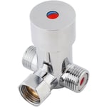 Mitigeur thermostatique en laiton massif G1/2 mitigeur eau froide chaude vanne de dérivation de douche contrôle de température pour salle de bain