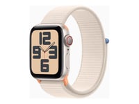 Apple Watch Se (Gps + Cellular) - 2e Génération - 40 Mm - Aluminium Droit - Montre Connectée Avec Bracelet Sport - Textile - Droit - Taille Du Poignet : 130-200 Mm - 32 Go - Wi-Fi, Lte, Bluetooth...