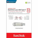 Clé USB Sandisk Ultra 64Go Dual Drive Luxe USB 3.1 Type-C Lecteurs Flash mémoire Stick 150MB/s