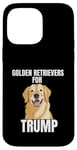 Coque pour iPhone 14 Pro Max Golden Retrievers For Trump Trump 2024 Républicain