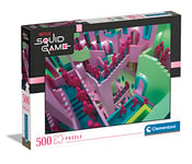 Clementoni - 35130 - Puzzle Squid Game - 500 Pièces - Puzzle Adulte, Puzzle Netflix, Divertissement pour Adultes - Fabriqué en Italie