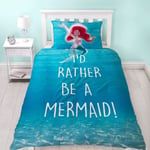 Disney Princess Ariel Little Mermaid Shellfie Single Panel Duvet Bedding Set