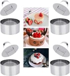 ProLeo Food Rings Set Stainless Steel Dessert Rings Cooking Rings Set Cake Moul