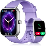 Montre Connectée Femme [Alexa Intégrée/Appel Bluetooth], 1.8"" Smartwatch Moniteur De Sommeil/Spo2/Fréquence Cardiaque Montre Podometre Avec 100 Sport Calories Etanche Ip68 Pour Android Ios