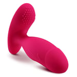 10-speed Remote Control Pink Dildo and Clit Vibrator