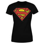 T-Shirt Femme Logo Superman Craquelé DC Originals - Noir - M