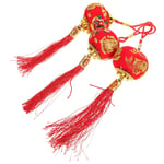 Chinese Hanging Pendant Red Lanterns Decorative Spring Festival Prop and Golden