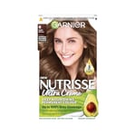 Garnier Nutrisse Permanent Hair Dye, Natural-looking, hair colour result, For All Hair Types, 6 Light Brown