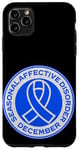 iPhone 11 Pro Max Seasonal Affective Disorder Awareness December Blue Ribbon Case