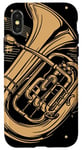 Coque pour iPhone X/XS Keeping It Low Key Funny Tuba Instrument de musique Tuba Player