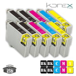 10 CARTOUCHES D'ENCRE ASSORTIES COMPATIBLE T2981 BK V3 XL - T2984 Y V3 XL AVEC IMPRIMANTE EPSON XP235