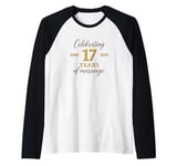 Funny 17 Years of Marriage 2008 17th Wedding Anniversary Raglan Baseball Tee