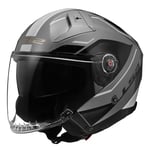 LS2, Casque Moto Jet Infinity II Veyron Gloss Grey White, XXL