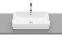 Roca, The Gap,SQUARE Lavabo de comptoir avec trou pour robinetterie Blanc 600 mm x 390 mm x 40 mm A3270YA000