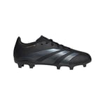 adidas Predator League J Football Boots Firm Ground Shoes, Core Black/Carbon/Gold Metallic, 12 UK Child