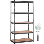 VEVOR Étagère de Rangement 5 Niveaux Réglables Étagère de Garage Métallique Charge Lourde 907,2 kg 90x45x182,88 cm Meuble Rayonnages de Stockage pour Cuisine Atelier Sous-sol Salle de bain Buanderie