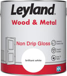 Brilliant White Non-Drip Gloss Paint, 2.5L Wood & Metal Finish, Easy Apply