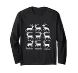 Christmas Dancer Ballet Ballerina Dance Teacher Reindeer Long Sleeve T-Shirt