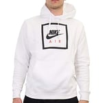 Nike M Nsw Po Hoodie Air 5 Sweatshirt - White/(Black), Large