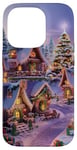 Coque pour iPhone 14 Pro Village Enneigé Hiver Neige Noël Modèle Flocons De Neige