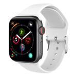 Apple Watch Series 5 40mm 3D strassi silikoninen kellonauha - Valkoinen