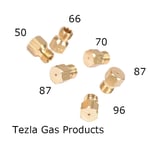 6 LPG Jet Nozzles Injectors Propane Gas - 1 x 50,1 x 66,1 x 70, 2 x 87, 1 x 96  