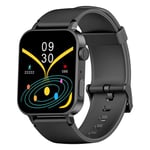 Blackview W10 Montre Connectée Femme Homme avec Appel Assistant Vocal Fréquence Cardiaque SpO2 Lecteur Musique Smartwatch Sport Noir