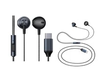 Type C Earbuds Wired with Mic for iPhone 15 Pro Max Galaxy S23/S22/S21/S20/S24