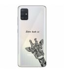 Coque Galaxy S20 PLUS girafe personnalisee noir transparente