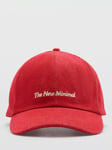 Mango Minimal Embroidered Baseball Cap, Red