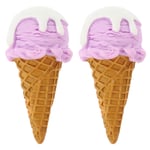 2Pcs Fake Ice Cream Cone Toy Dessert Display Decorate Egg Roll