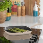 Habitat 23cm Cast Iron Griddle Pan - Cream