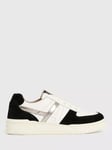 AllSaints Vix Low Top Leather and Suede Trainers, White/Multi