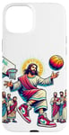 Coque pour iPhone 15 Plus Ballin with the Messiah Rejoignez la communauté Jesus Basketball