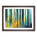 Awesome Abstract Forest Vol.5 H1022 Framed Print for Living Room Bedroom Home Office Décor, Wall Art Picture Ready to Hang, Walnut A3 Frame (46 x 34 cm)