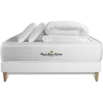 Royal Palace Bedding - Ensemble matelas sommier Windsor 160 x 200 cm - Couleur : Blanc avec 2 oreillers et couette - Blanc