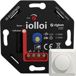 iolloi interrupteur variateur zigbee, gradateur de lumière intelligent compatible avec alexa, Philips Hue et google home