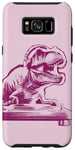 Coque pour Galaxy S8+ Trex Dinosaure DJ électronique Beats Musique Art Drôle