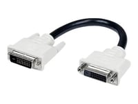 Startech.Com 6In Dvi-D Dual Link Digital Port Saver Extension Cable M/F - Dvi-D Male To Female Extension Cable - 6 Inch - 2560X1600 (Dvidextaa6in) - Dvi-Forlengelseskabel - Dobbeltlenke - Dvi-D (Hann) Til Dvi-D (Hunn) - 15.2 Cm - Svart - For P/N: Cd