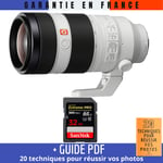 Sony FE 100-400mm f/4.5-5.6 GM OSS + 1 SanDisk 32GB UHS-II 300 MB/s + Guide PDF 20 techniques pour réussir vos photos