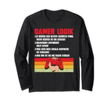 Gaming Kids GAMER LOGIC Funny Video Games Vintage Long Sleeve T-Shirt