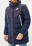 Nike Downfill 550 Hooded Parka Jacket Sz XL Blue Navy Obsidian White AO8915 081