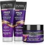 TRIO SET John Frieda FRIZZ ease Miraculous Recovery Shampoo and TWO Conditioners