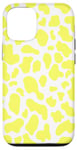 Coque pour iPhone 12/12 Pro motif imprimé vache jaune - Motif vache coeur jaune femme