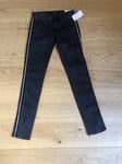 Replay New Luz  Black Stretch Denim Skinny Highwaist Jeans Waist 25" Leg 28 BNWT