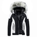 Parka Homme De Marque À Capuche Detachable Épaississant En Coton Doudoune Hommes Col En Fausse Fourrure Manteau Homme -Zs306864