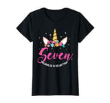 7 Years Old Birthday Girl Gifts Unicorn 7th Birthday T-Shirt